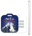 4 Colour Process Mini Square Write-On Surface Luggage Tag with 6" clear loop in bulk