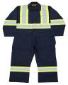 Men's Safety Striped Gasket Unlined Coverall