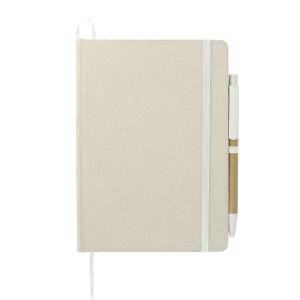 5" x 7" Organic Cotton Bound Notebook w/Pen