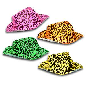 Gangster hat - Neon animal print