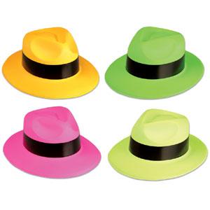Gangster hat - Neon - Printed