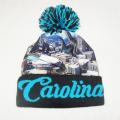 Full Color Sublimation Knit Acrylic Beanie With Pom