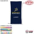24 Hr Express Ship - Team Towel in Microfiber Dri-Lite Terry, 20x40, Sublimated bench, neck towel